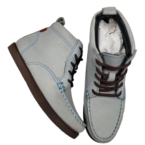 Marc JosephNIB Gramercy Light Grey Nubuck Leather High Top Bootie Boy's 10.5